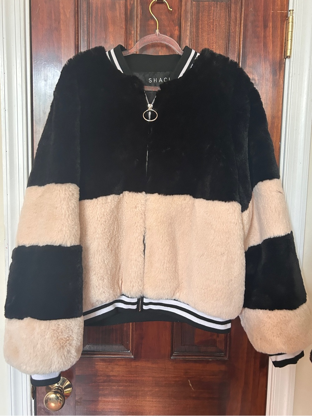 Black & White Faux Fur Jacket
